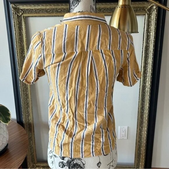 Twik size xsmall yellow with white and black stripes top - Picture 3 of 5